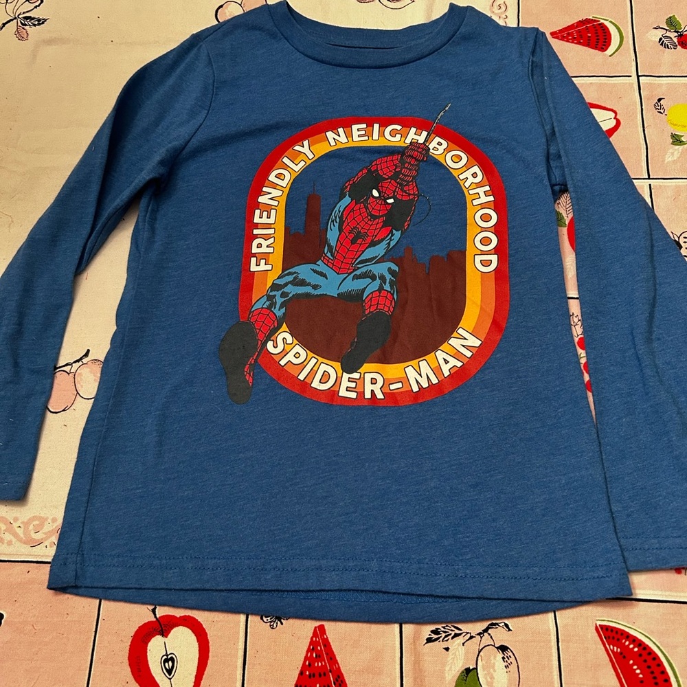 Friendly Neighborhood Spider-Man Kids Long Sleeve Tee - Blue